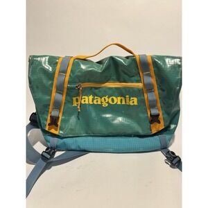 Patagonia Black Hole Messenger Bag Turquoise Green Yellow Laptop Rare
